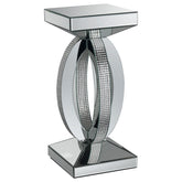 Best Furniture Outlet - Coaster - Amalia Square Mirrored Acrylic Crystal Side End Table Silver - 722517